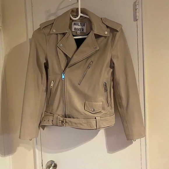 NWOT Walter Baker Kingsley Leather Biker Jacket Size XS - Picture 5 of 9